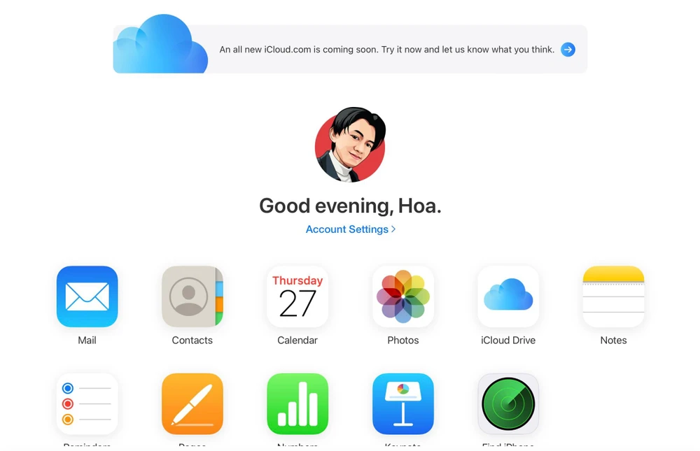 Giao diện iCloud cũ (trái) và iCloud mới (phải). Ảnh: TIỂU MINH