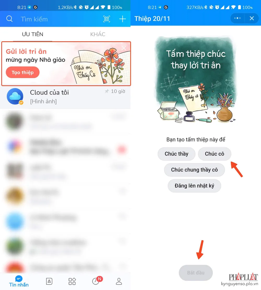 Chọn tấm thiệp và lời chúc tương ứng để tặng thầy cô. Ảnh: MINH HOÀNG