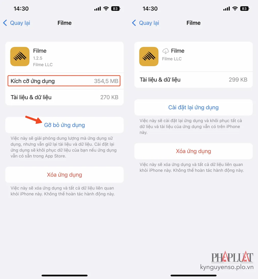 Gỡ bỏ bớt các ứng dụng không quan trọng. Ảnh: MINH HOÀNG
