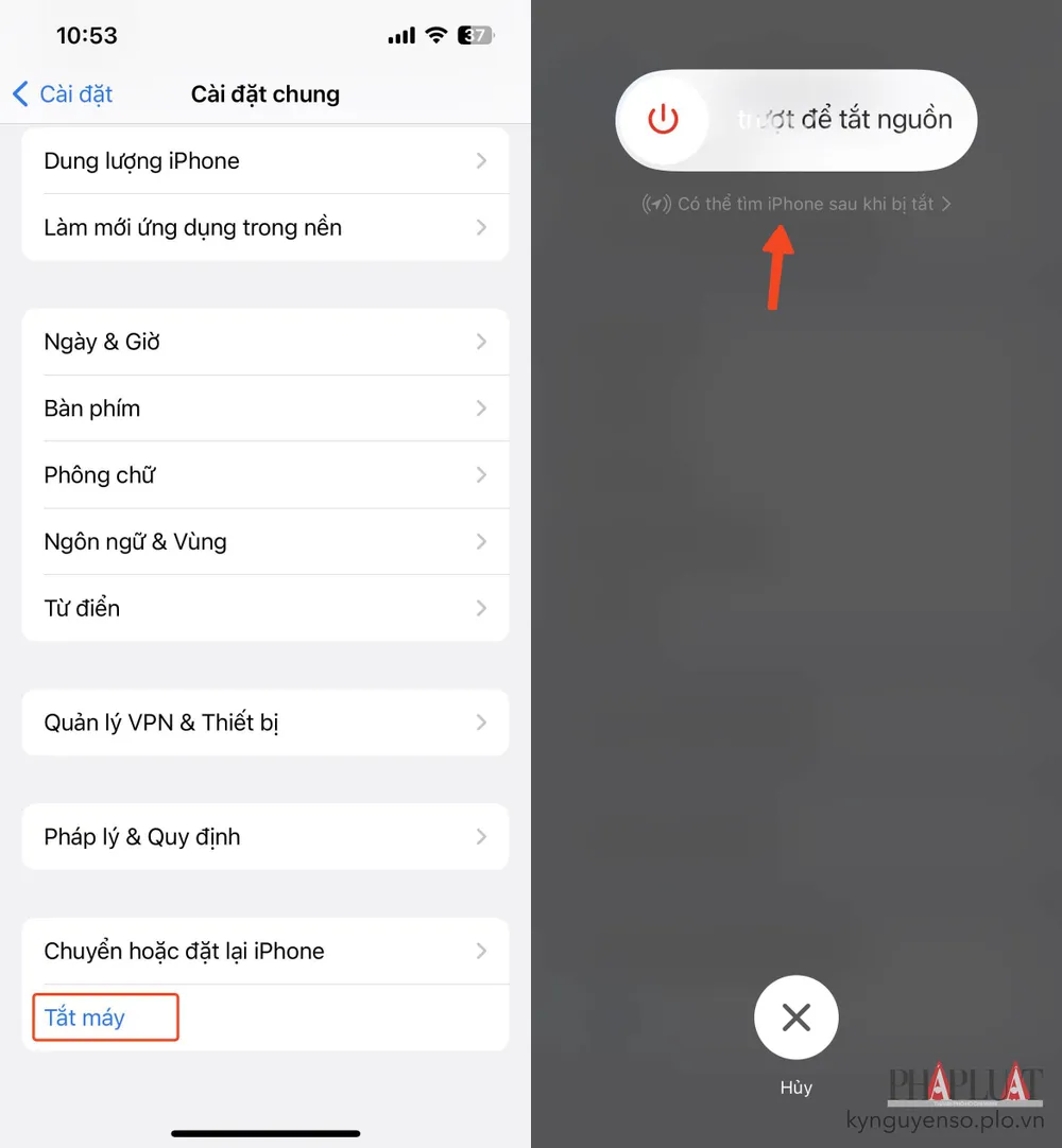 Cách khởi động lại iPhone không cần bấm nút nguồn. Ảnh: MINH HOÀNG