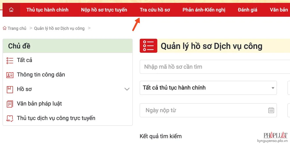 Tra cứu tiến độ giải quyết hồ sơ. Ảnh: MINH HOÀNG