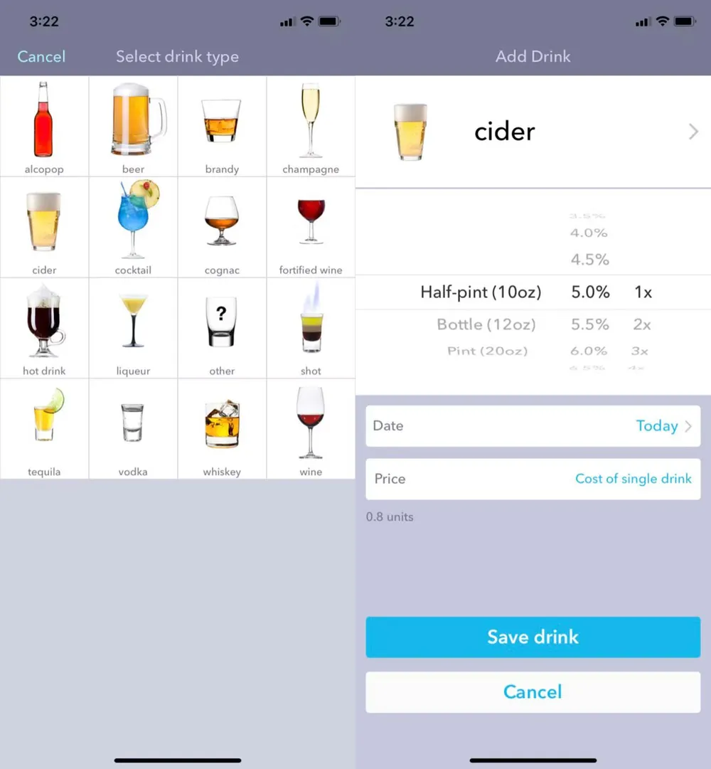 ứng dụng drinkcontrol giúp kiểm soát lượng đồ uống
