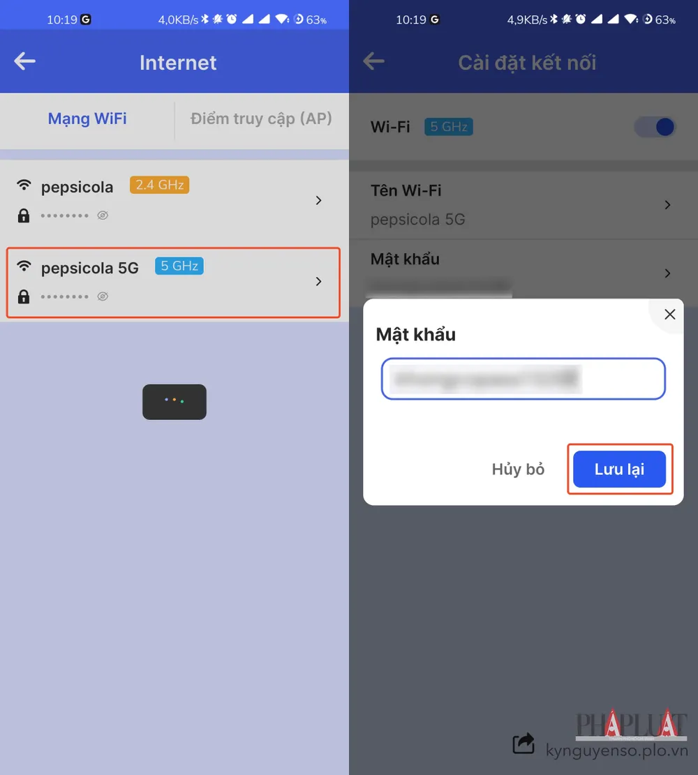 Cách đổi mật khẩu WiFi từ xa. Ảnh: MINH HOÀNG