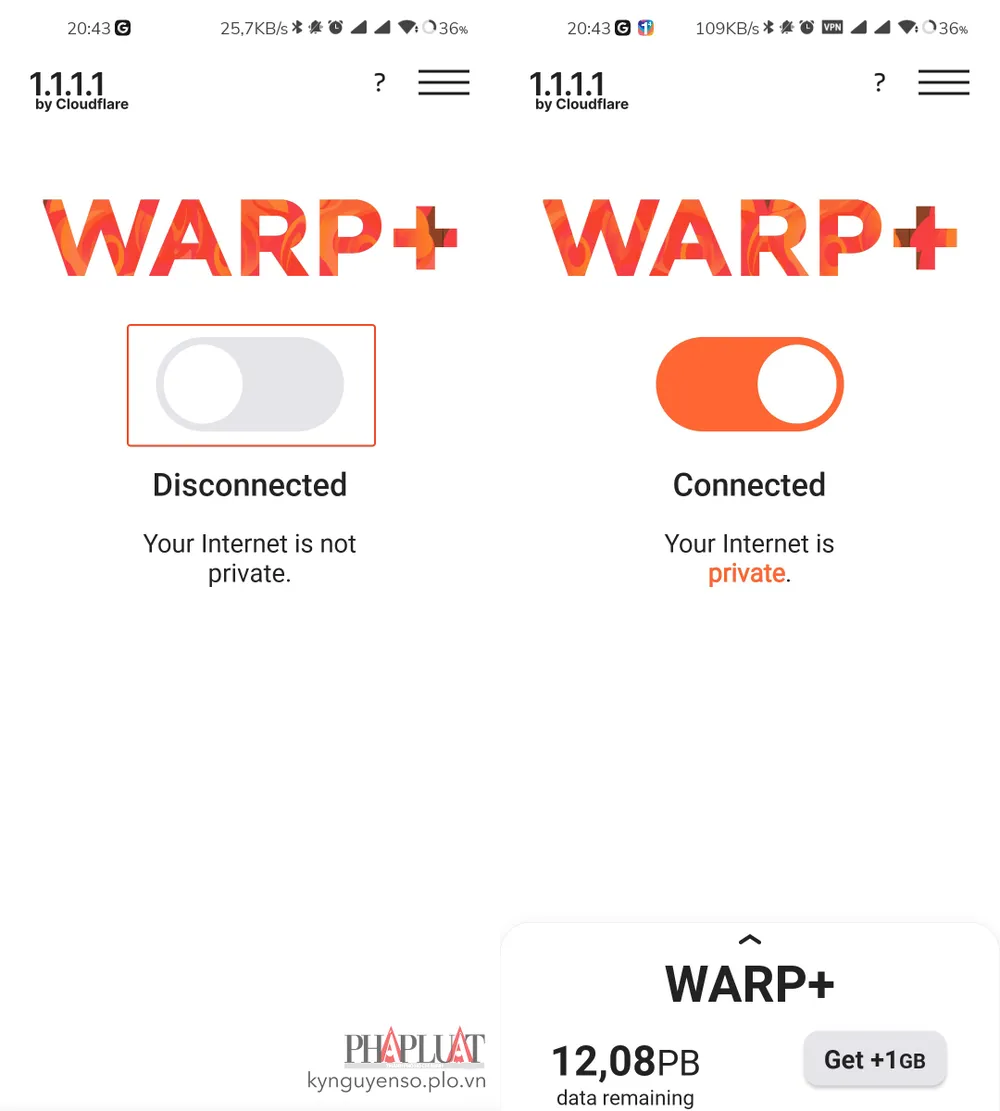 Bật VPN trên điện thoại để truy cập Facebook nhanh hơn. Ảnh: MINH HOÀNG