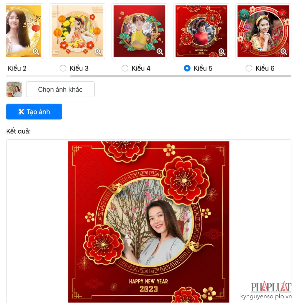 Cách tạo ảnh đại diện Facebook có không khí tết. Ảnh: MINH HOÀNG