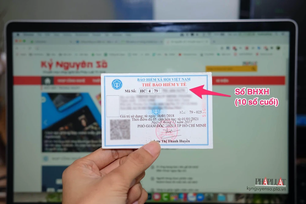 Mã số bảo hiểm xã hội là 10 số cuối được in trên thẻ bảo hiểm y tế. Ảnh: MINH HOÀNG
