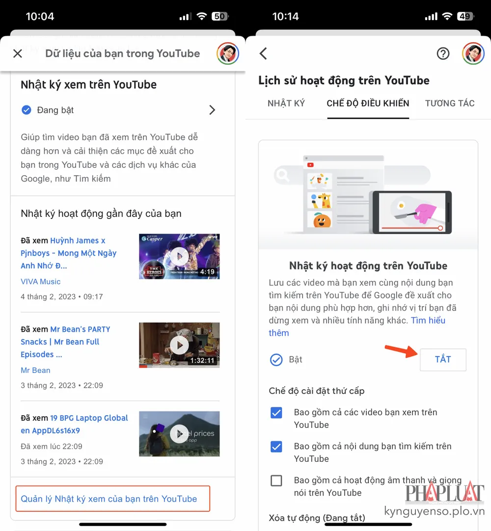 chan-youtube-theo-doi-hoat-dong-cua-ban Chặn YouTube theo dõi hoạt động của bạn. Ảnh: MINH HOÀNG