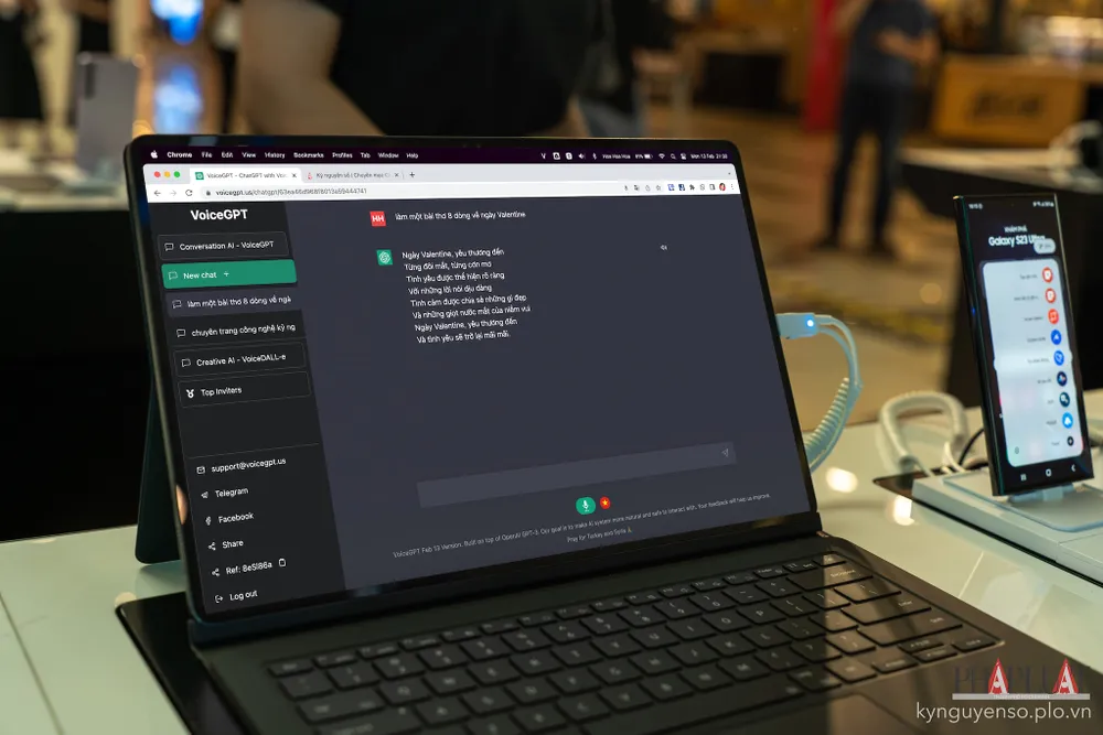 cach-su-dung-chatgpt-bang-giong-noi Cách sử dụng ChatGPT bằng giọng nói tiếng Việt thông qua dịch vụ trung gian VoiceGPT. Ảnh: MINH HOÀNG