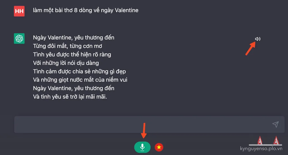 cach-su-dung-chatgpt-bang-giong-noi-tieng-viet Gửi câu hỏi bằng giọng nói tiếng Việt. Ảnh: MINH HOÀNG