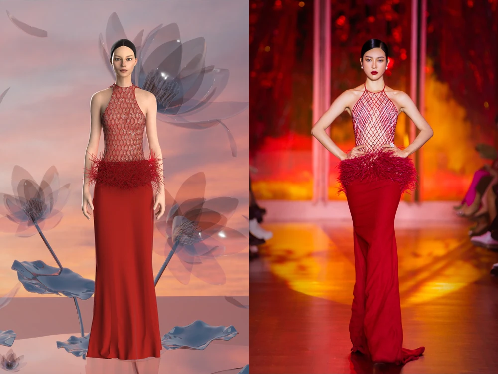 Trình diễn thời trang tại show diễn của Lê Thanh Hoà được đưa trực tiếp lên thế giới số qua Kyokai