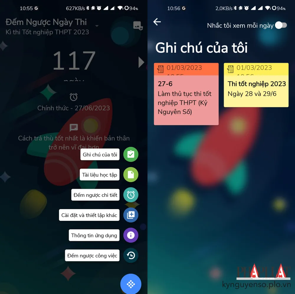 dem-nguoc-den-ngay-thi-tot-nghiep-thpt-2023 Đếm ngược đến ngày thi tốt nghiệp THPT 2023. Ảnh: MINH HOÀNG