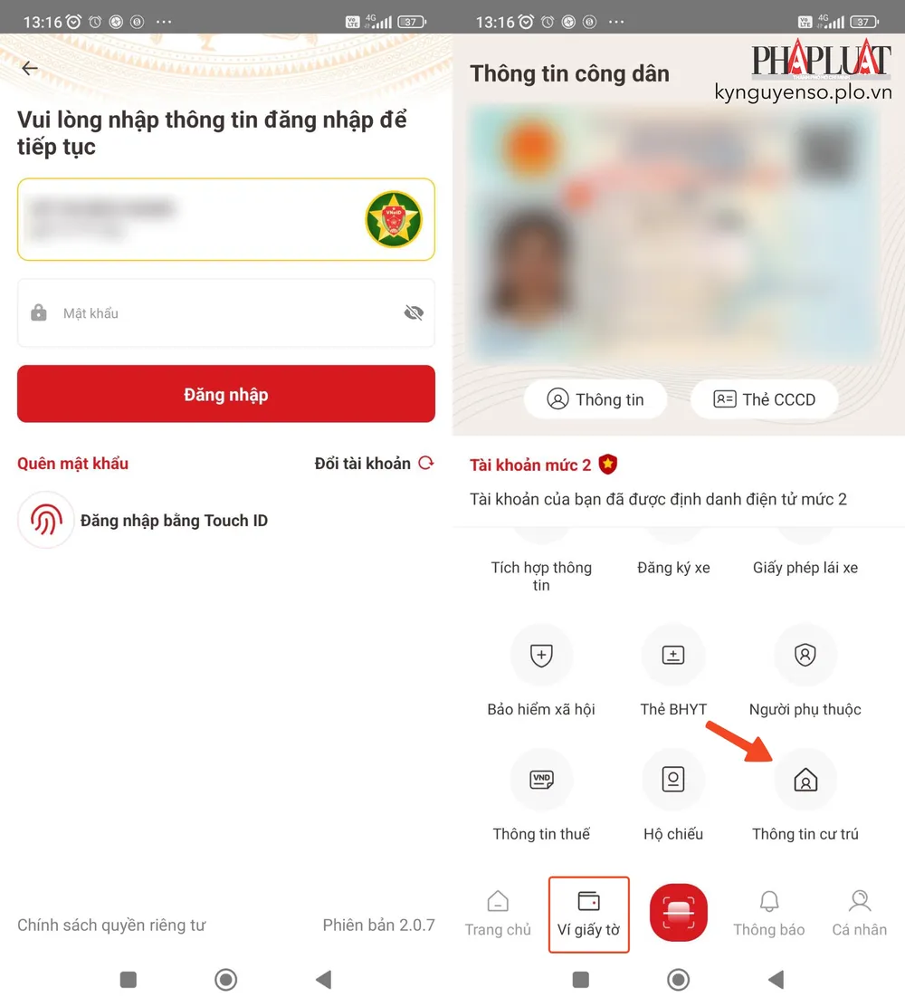 Cập nhật VNeID và đăng nhập bằng tài khoản tương ứng. Ảnh: MINH HOÀNG