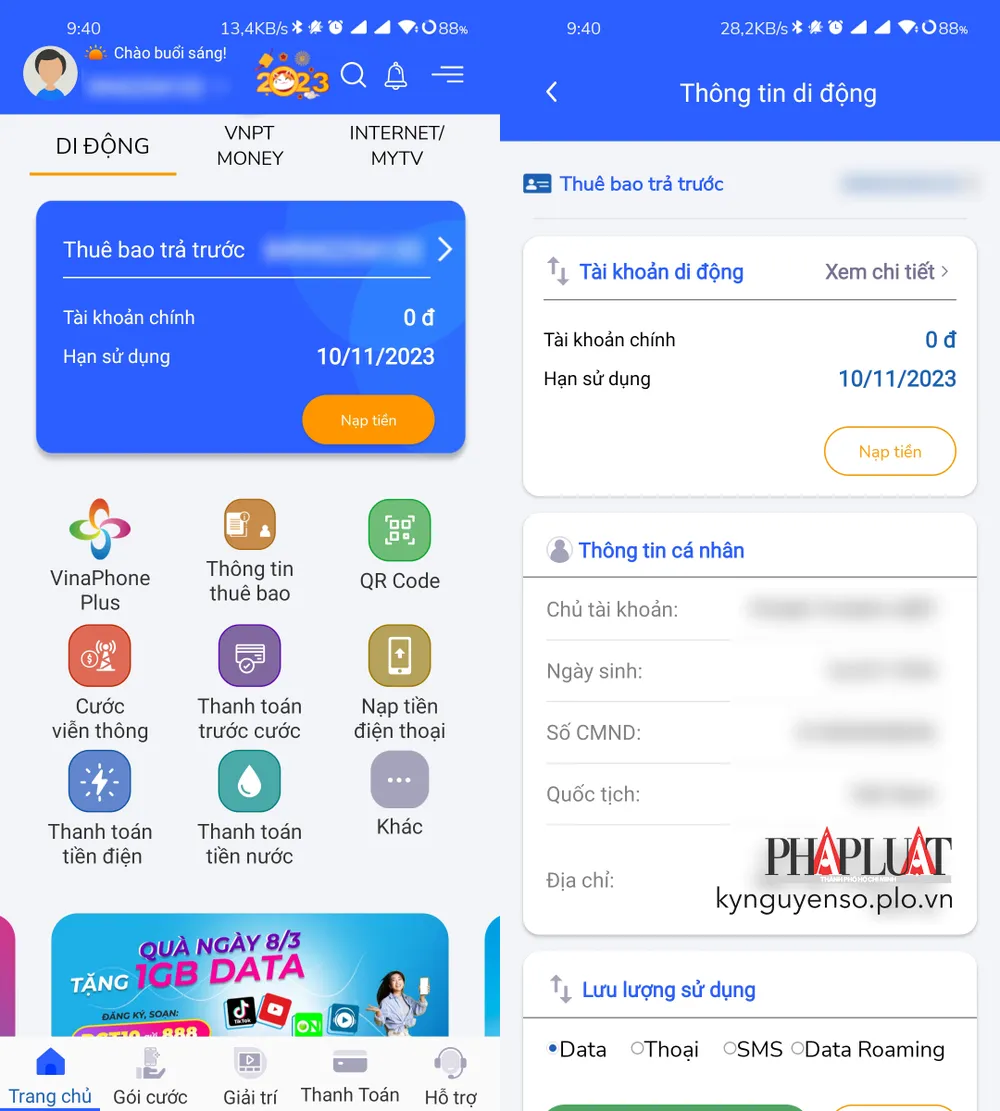 Cách chuẩn hóa thông tin thuê bao tại nhà. Ảnh: TIỂU MINH