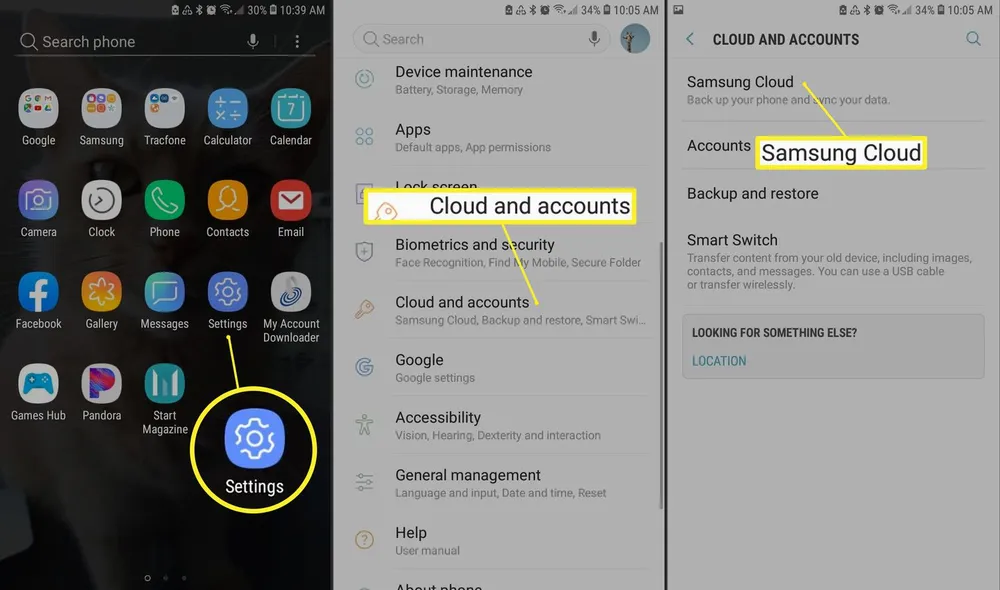 sao lưu dữ liệu điện thoại samsung bằng samsung cloud