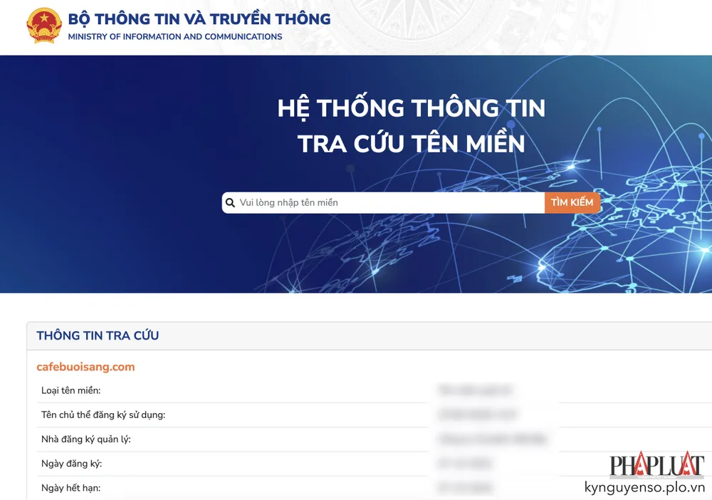 Cách kiểm tra website lừa đảo thông qua hệ thống tra cứu tên miền. Ảnh: MINH HOÀNG