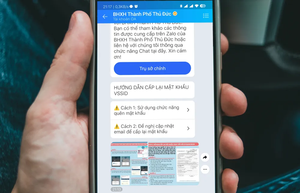 Quên mật khẩu là điều rất thường gặp sau một thời gian dài không truy cập ứng dụng.