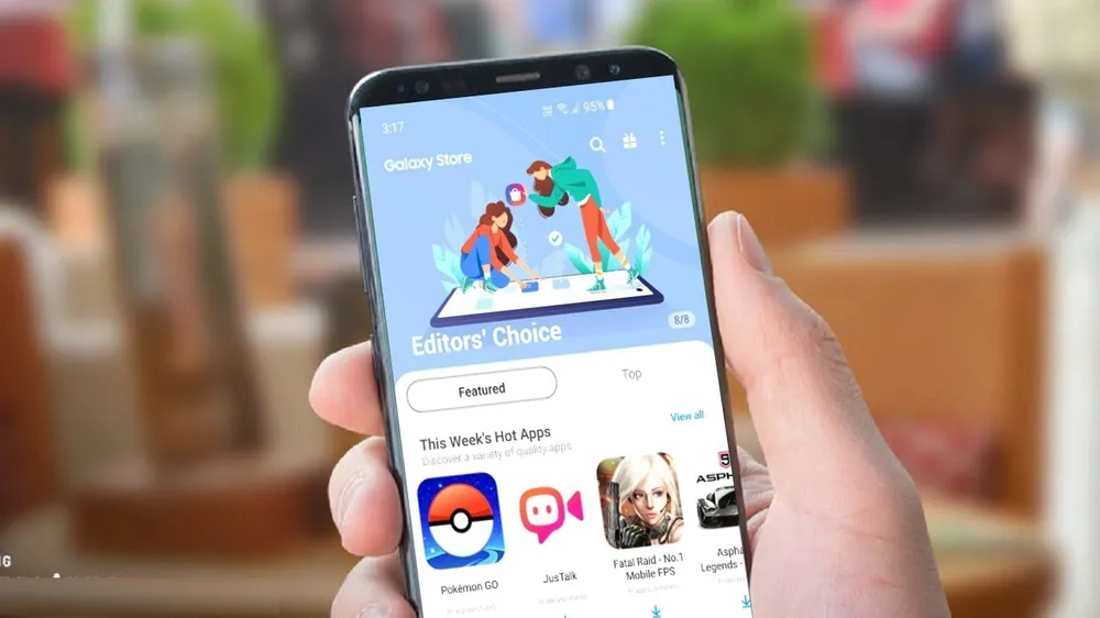 quảng cáo trên điện thoại samsung