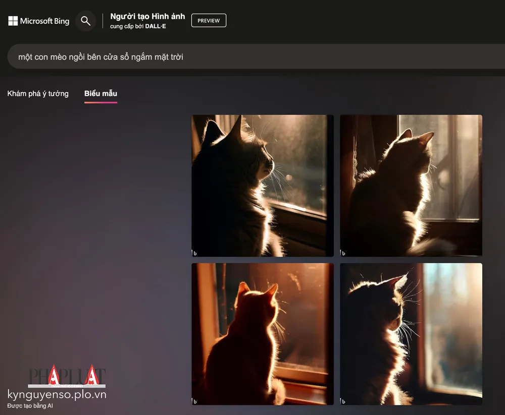Tạo ảnh bằng Bing Image Creator. Ảnh: TIỂU MINH