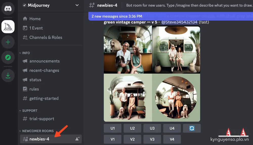 Cách tạo ảnh bằng Midjourney. Ảnh: TIỂU MINH