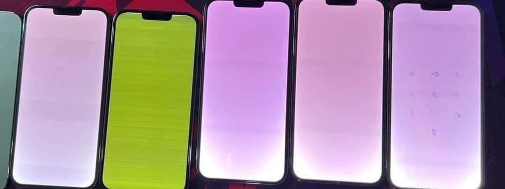 iphone lỗi màn hình xanh hoặc hồng