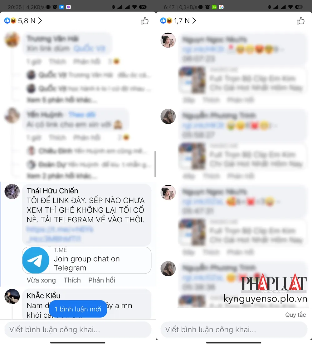 Lợi dụng các thông tin gây tò mò để phát tán liên kết độc hại, quảng cáo. Ảnh: TIỂU MINH