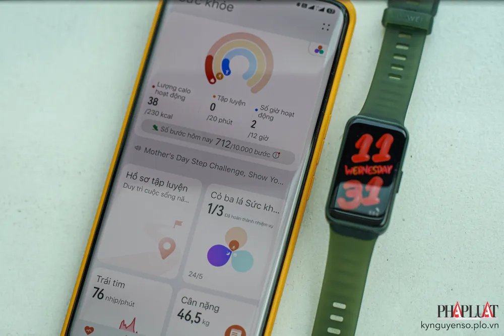 Ứng dụng Huawei Health trên điện thoại. Ảnh: TIỂU MINH