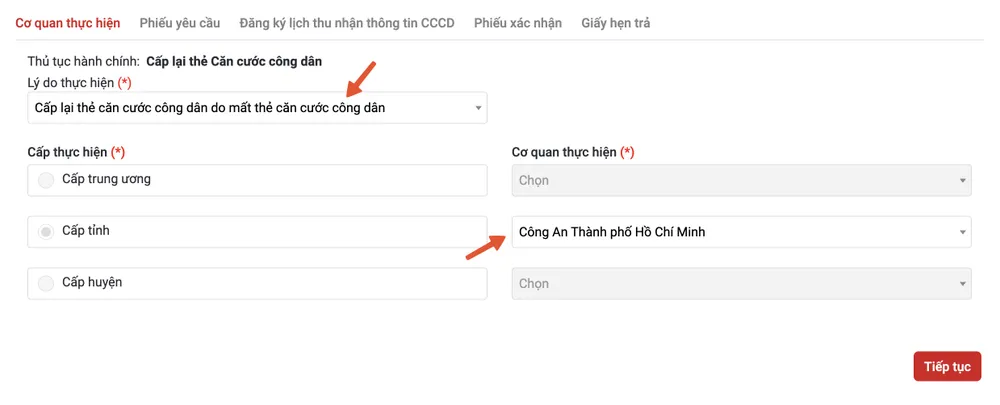 Chọn lý do và cơ quan thực hiện tương ứng. Ảnh: MINH HOÀNG