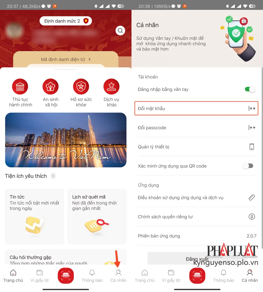 Cập nhật VNeID lên phiên bản mới nhất. Ảnh: MINH HOÀNG