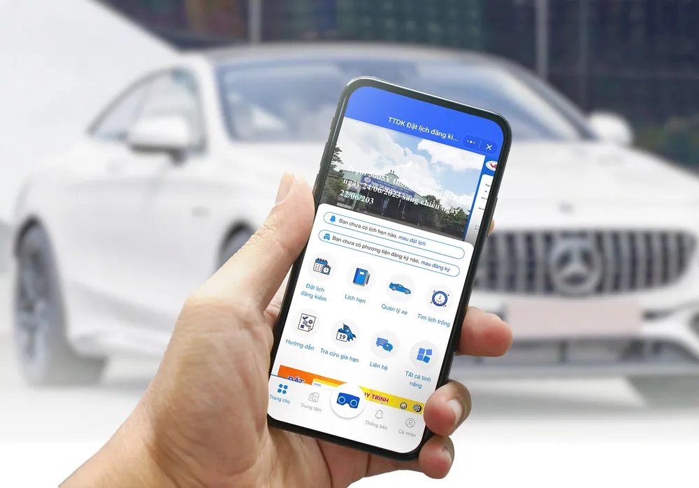 gia hạn đăng kiểm online trên zalo