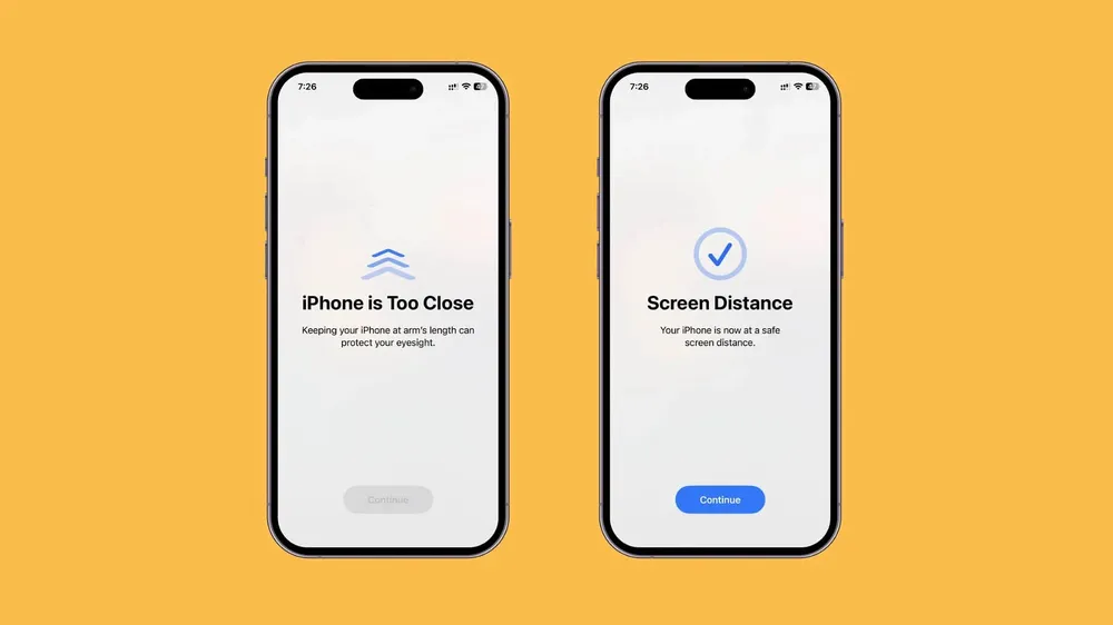 iPhone hiển thị cảnh báo nếu bạn để thiết bị quá gần mắt. 