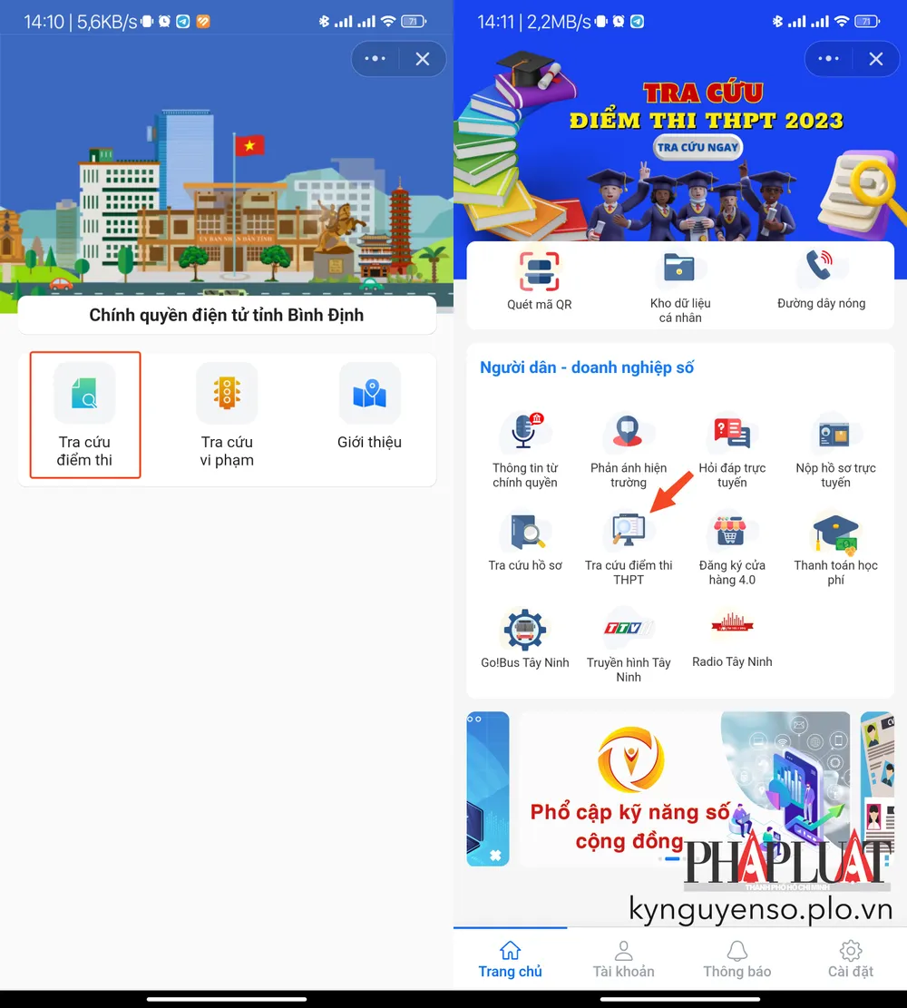 tra-cuu-diem-thi-thpt-2023-tren-zalo Tra cứu điểm thi THPT 2023 trên Zalo. Ảnh: MINH HOÀNG