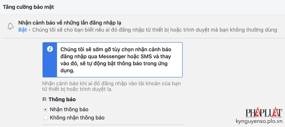 Nhận cảnh báo về những lần đăng nhập lạ. Ảnh: TIỂU MINH