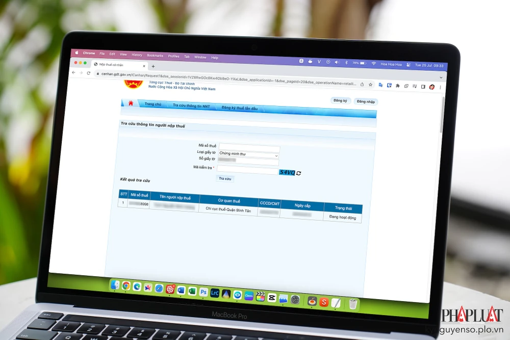 Cách tra cứu mã số thuế cá nhân online khi cần thực hiện các thủ tục hành chính. Ảnh: TIỂU MINH