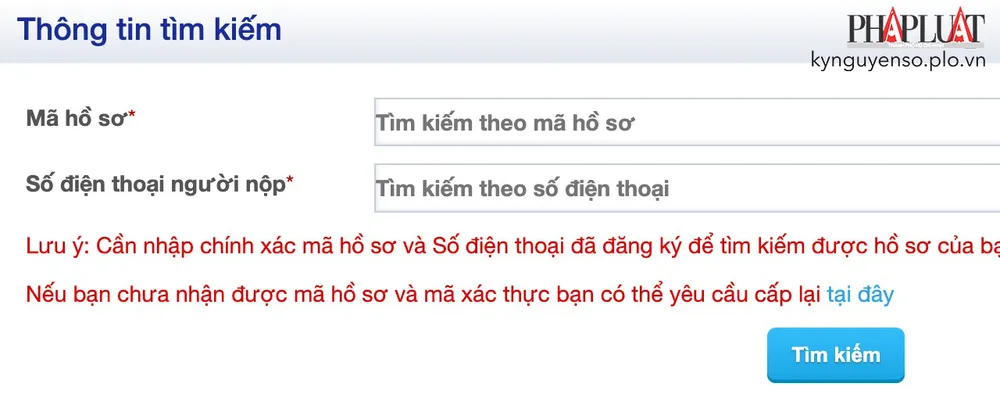 Tra cứu tiến độ xử lý hồ sơ. Ảnh: MINH HOÀNG