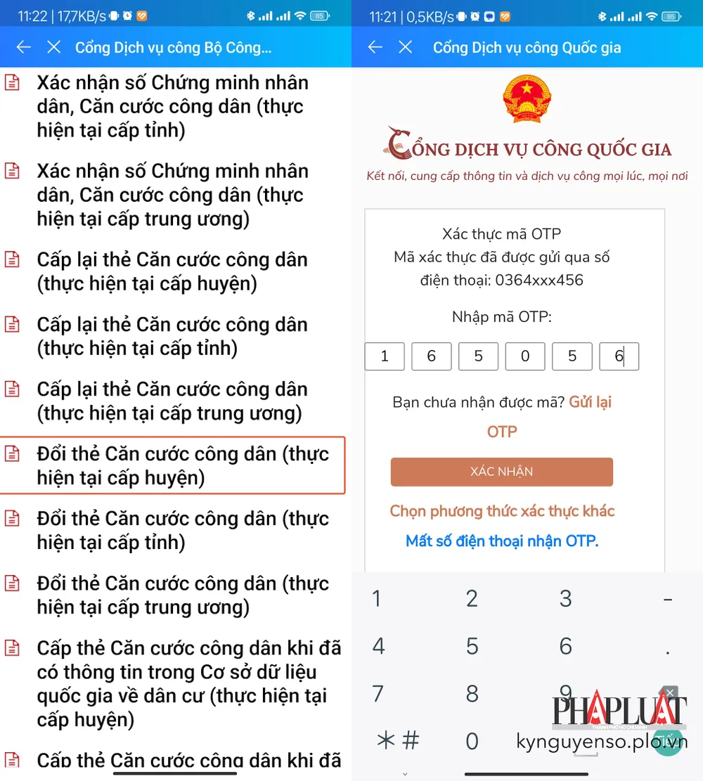 Chọn dịch vụ đổi thẻ căn cước công dân thực hiện tại cấp huyện. Ảnh: MINH HOÀNG