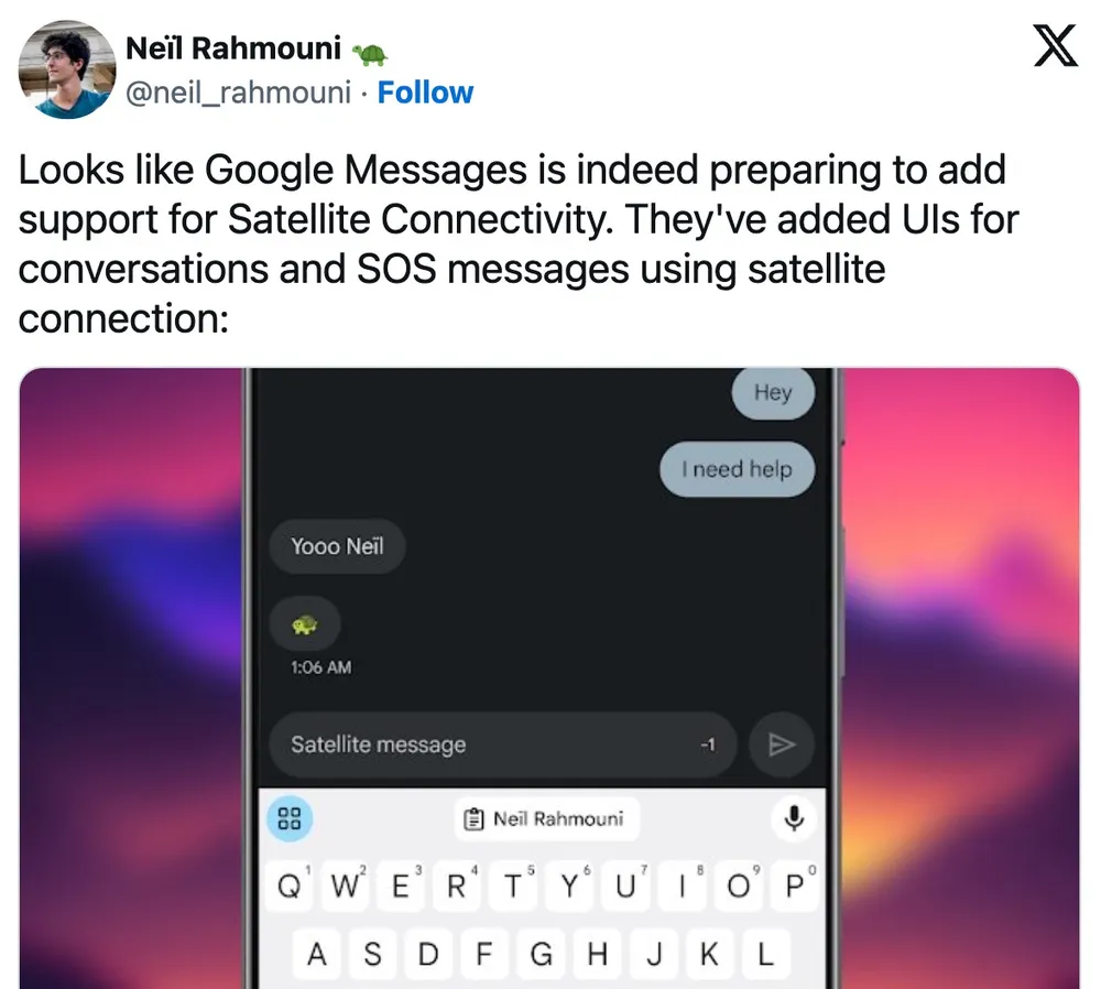 sos khẩn cấp qua vệ tinh trên android