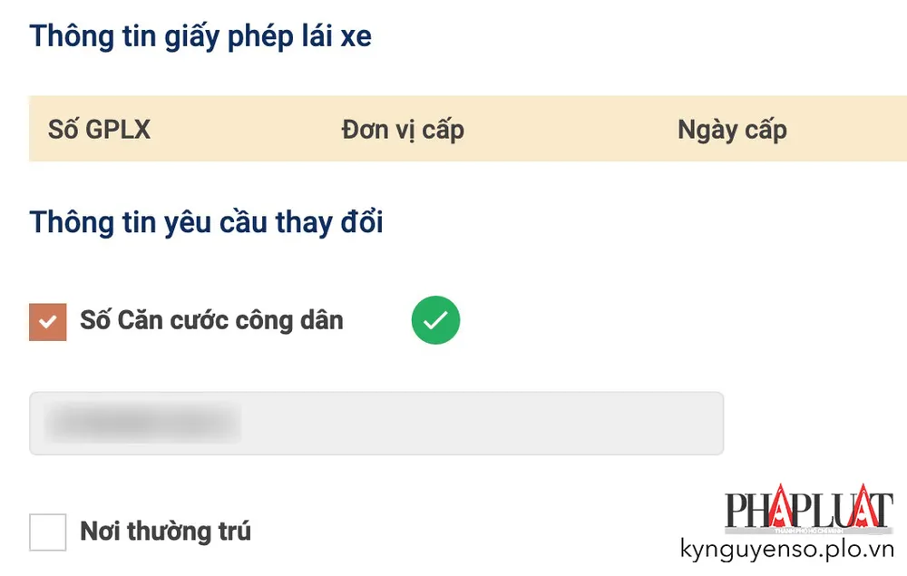 gui-yeu-cau-cap-nhat-cccd-noi-thuong-tru Gửi yêu cầu cập nhật thông tin CCCD, nơi thường trú. Ảnh: MINH HOÀNG
