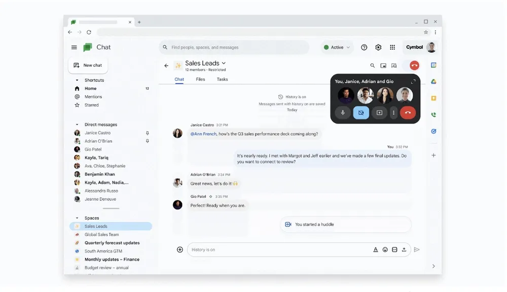 Google Workspace được tích hợp duet ai