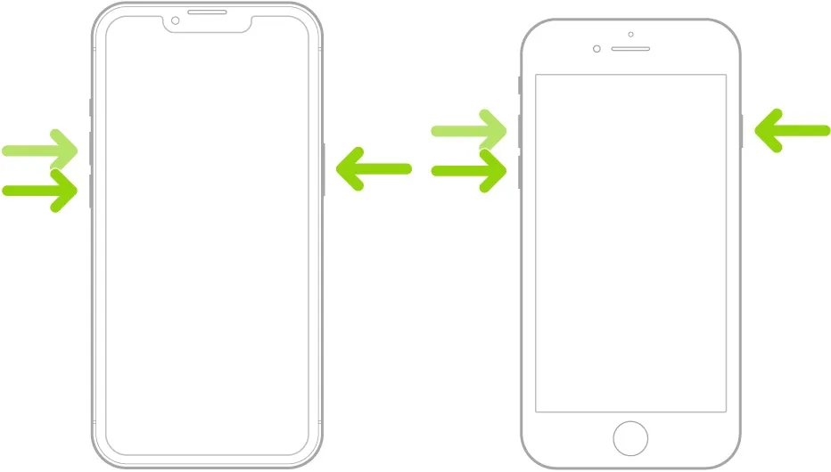 Cách buộc iPhone khởi động lại. Ảnh: Apple Cách buộc iPhone khởi động lại. Ảnh: Apple