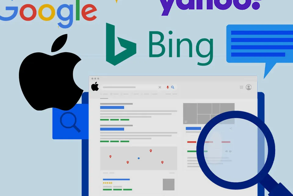 Apple có thể gây áp lực với Google bằng công cụ tìm kiếm riêng. Ảnh minh họa
