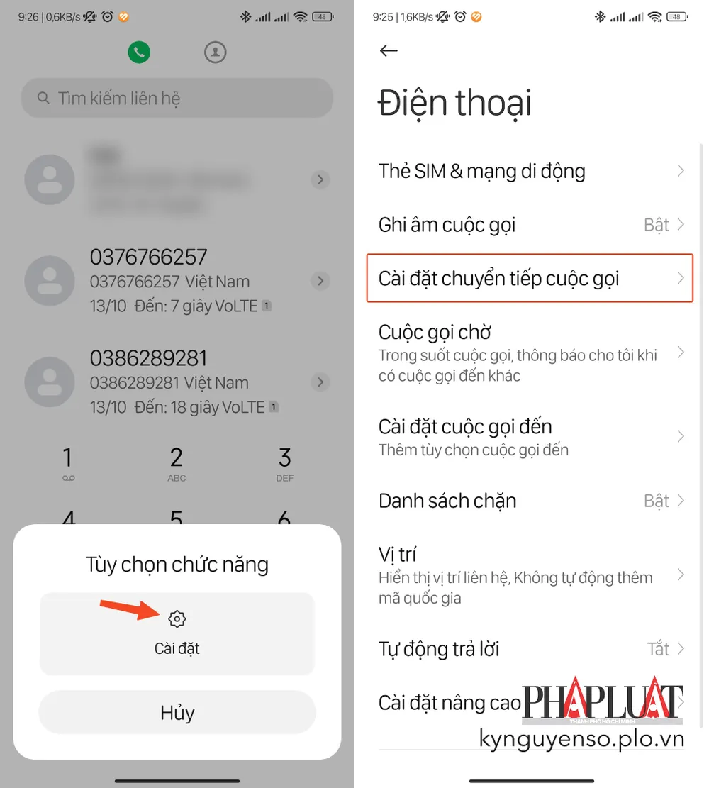 Tắt tính năng chuyển tiếp cuộc gọi trên Android. Ảnh: MINH HOÀNG Tắt tính năng chuyển tiếp cuộc gọi trên Android. Ảnh: MINH HOÀNG