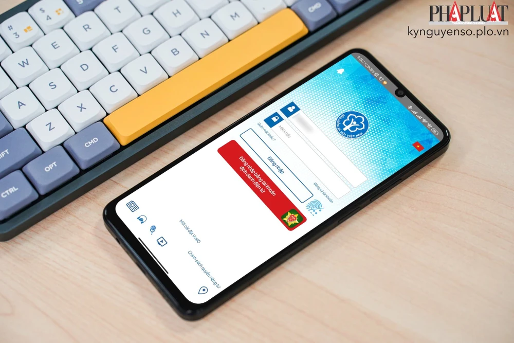 Đăng nhập VssID bằng tài khoản VNeID. Ảnh: MINH HOÀNG