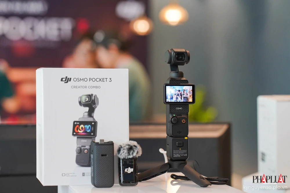 Bộ combo Osmo Pocket 3 với đủ thiết bị hỗ trợ quay phim nhanh gọn lẹ. Ảnh: TIỂU MINH