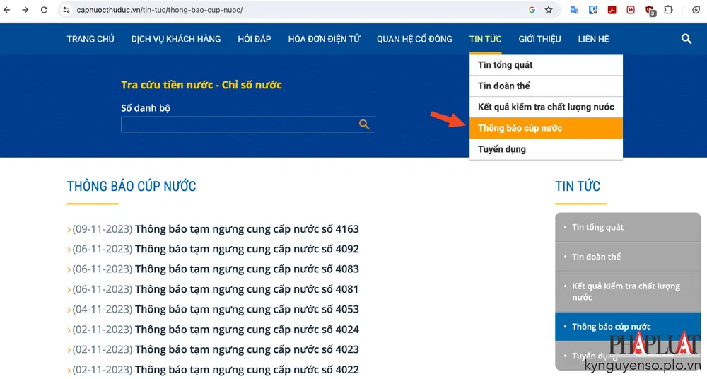 Lịch cúp nước tại TP Thủ Đức cuối tuần này. Ảnh: TIỂU MINH