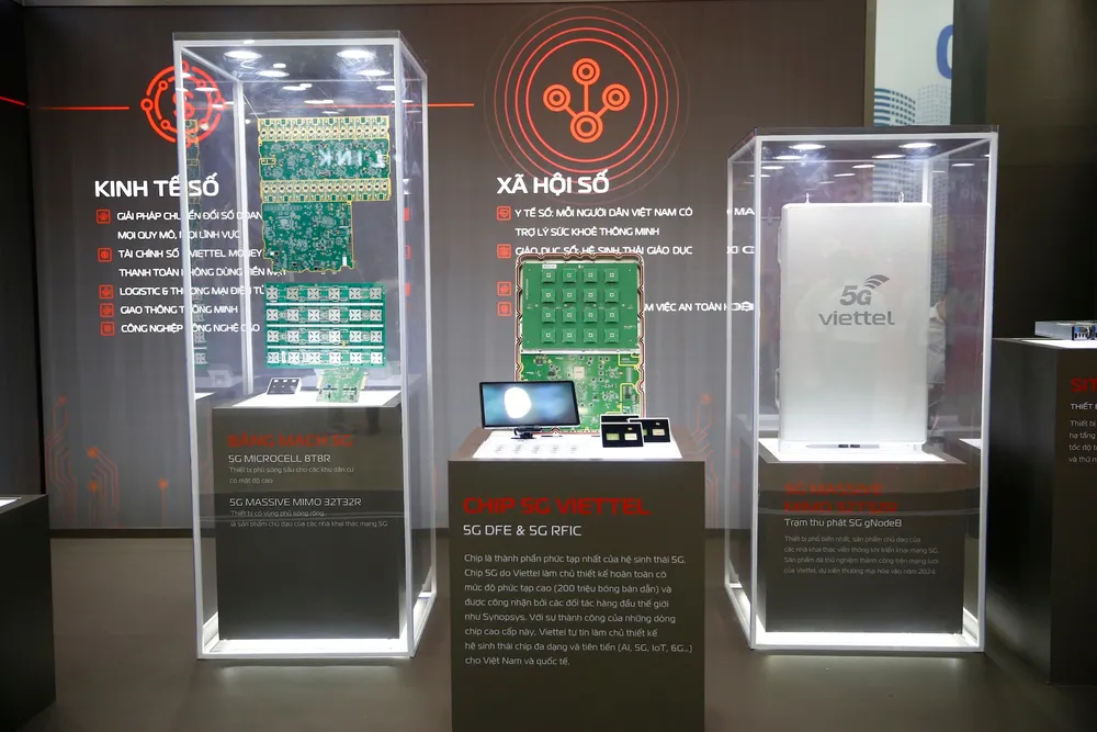 Viettel giới thiệu chip 5G đầu tiên. Ảnh: Viettel