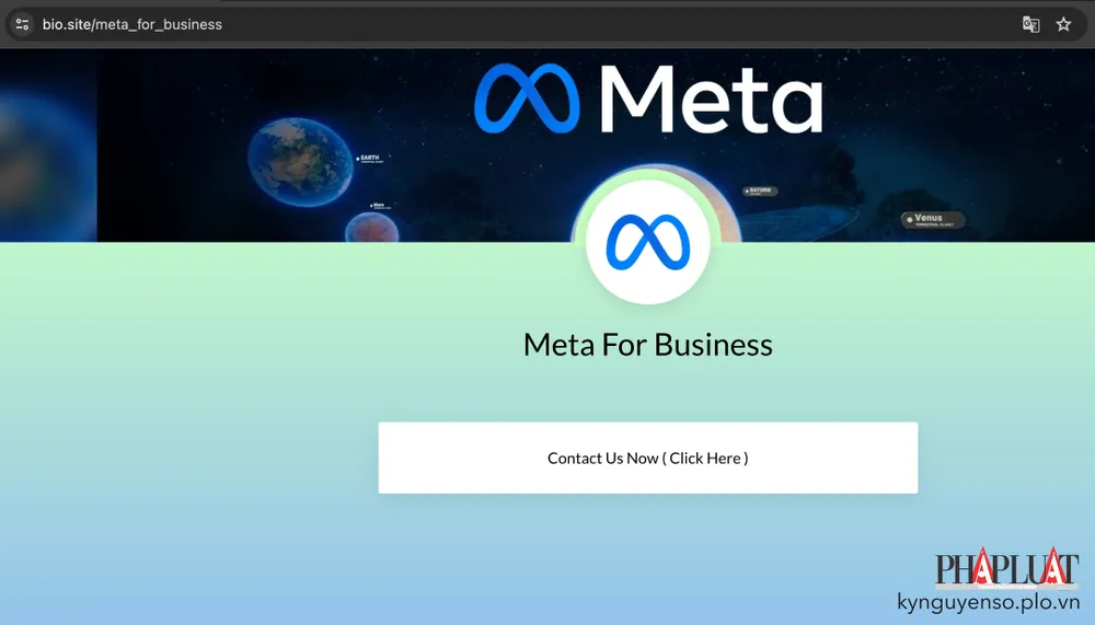 Link rút gọn chuyển hướng người dùng đến một trang web độc hại, đánh cắp tài khoản Facebook. Ảnh: TIỂU MINH
