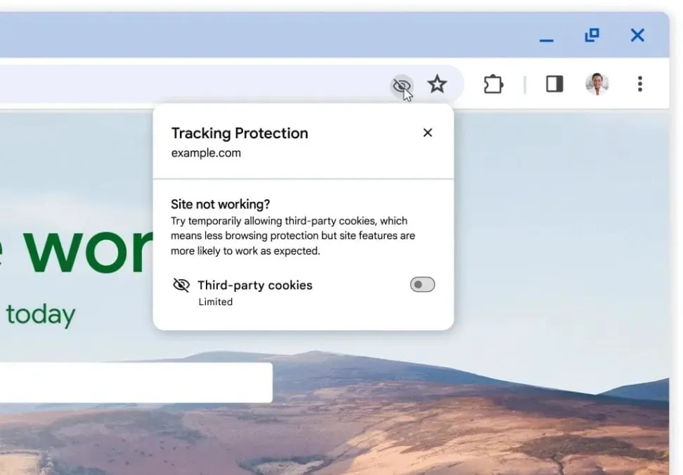 Bật tính năng Tracking Protection trên trình duyệt Google Chrome để hạn chế bị theo dõi. Ảnh: 9to5Google