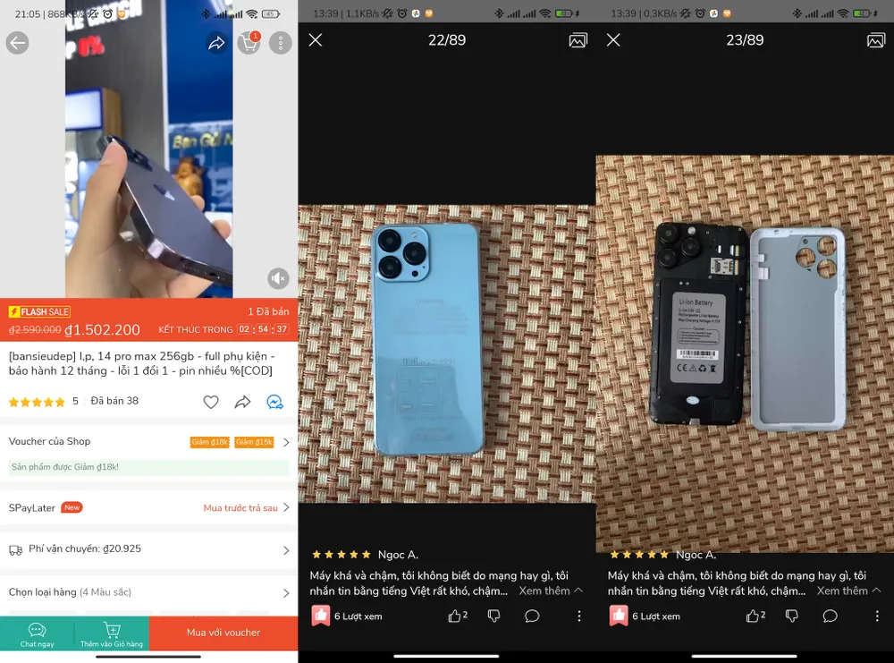 Một số gian hàng đặt tên sản phẩm để lách các quy định của sàn TMĐT, bán sản phẩm kém chất lượng cho người tiêu dùng. Ảnh: TIỂU MINH
