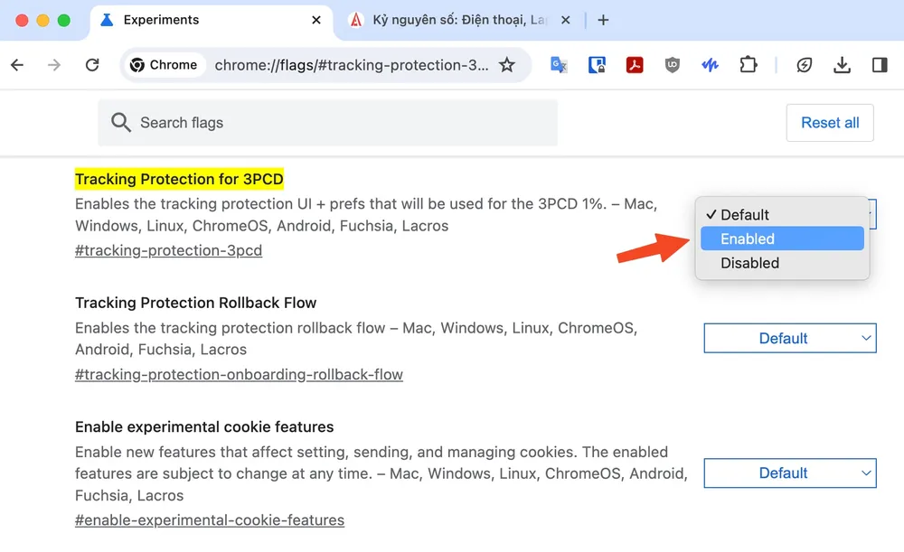 Tin công nghệ 5-1: Cách bật tính năng Tracking Protection trên Google Chrome. Ảnh: TIỂU MINH Tin công nghệ 5-1: Cách bật tính năng Tracking Protection trên Google Chrome. Ảnh: TIỂU MINH