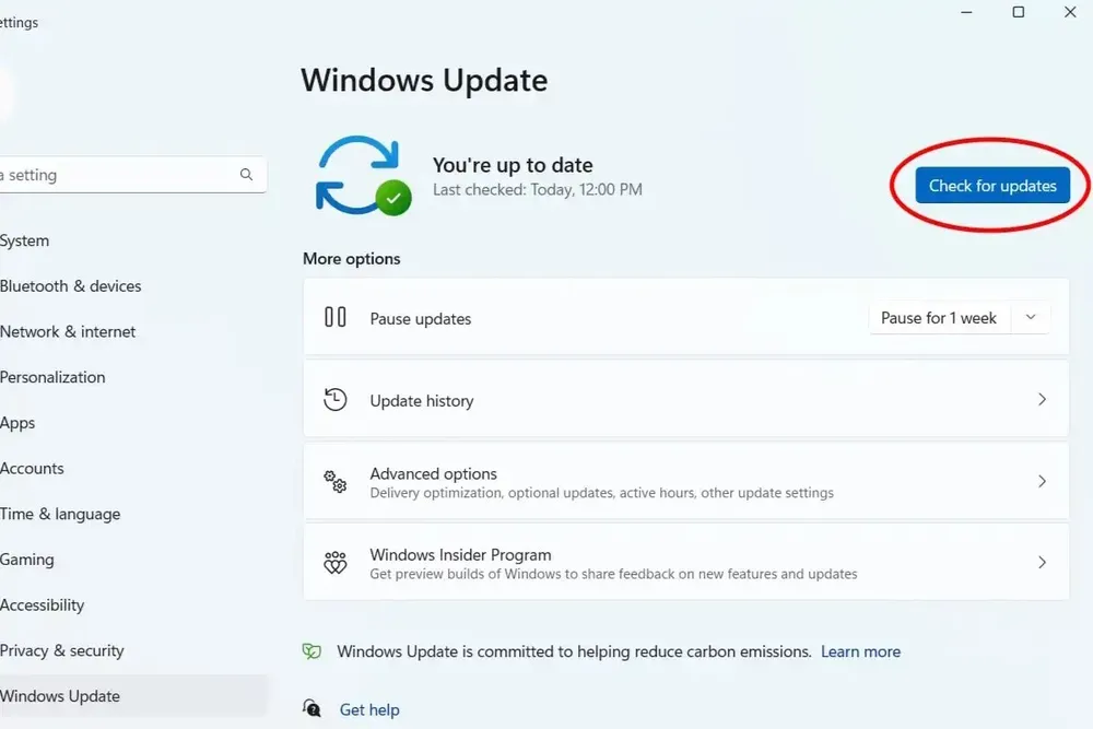 Cập nhật bảo mật trên Windows.